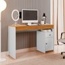 Mesa Escrivaninha Office Madrid 1 Gavetas:branco/naturalle - 2