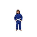 Ver imagem 2 de Kimono Judô Infantil Azul Com Faixa Branca - 160Cm
