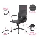 Ver imagem 6 de Cadeira Office Sevilha Alta Couríssimo Preto Aço Preto - 75660