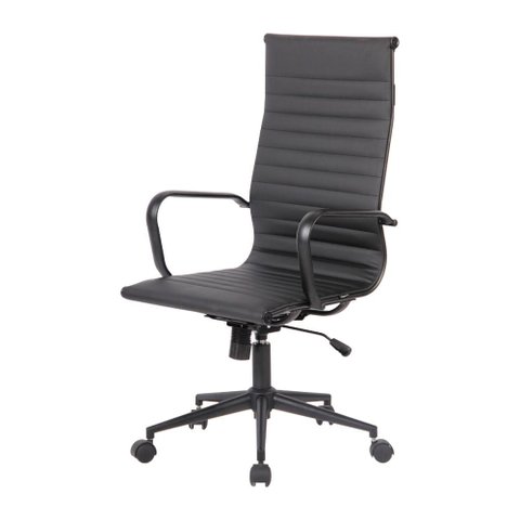 Cadeira Office Sevilha Alta Couríssimo Preto Aço Preto - 75660