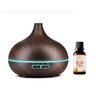 Difusor Umidificador Ultrassônico para Aromaterapia Óleo Essencial sem Filtro 500 Ml Madeira - 1
