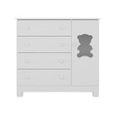 Ver imagem 7 de Cômoda Infantil 95cm 1 Porta com Vidro e 4 Gavetas Fofura Multimóveis Mp4484 Branco