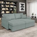 Ver imagem 1 de Sofá Retrátil Reclinável 2 Lugares 154cm Maili Bouclê Azul K01 - D'rossi