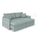 Ver imagem 5 de Sofá Retrátil Reclinável 2 Lugares 154cm Maili Bouclê Azul K01 - D’Rossi