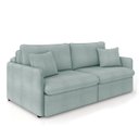 Ver imagem 2 de Sofá Retrátil Reclinável 2 Lugares 154cm Maili Bouclê Azul K01 - D’Rossi