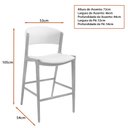 Ver imagem 5 de Banqueta Madeira Maciça Cyndi 53cm | Linho Off White - Sallar Home