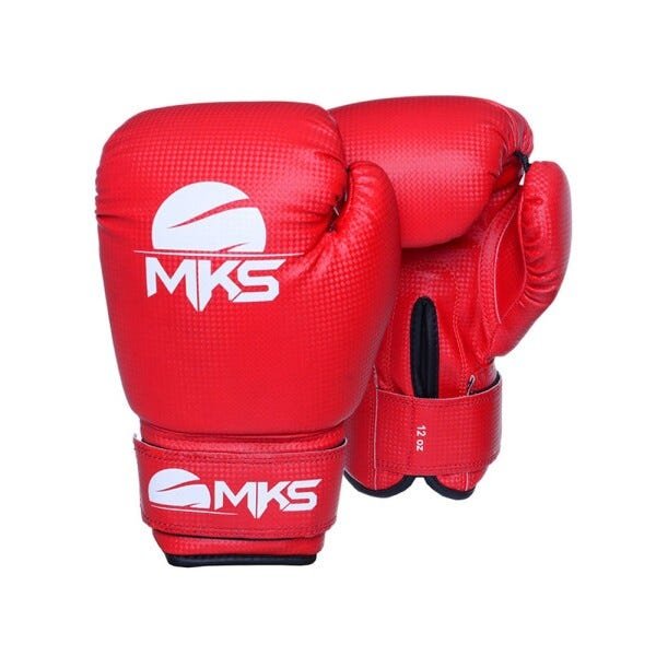 Kit Luva Boxe Muay Thai Prospect Mks Combat Vermelha com Bandagem Preta - 10 Oz - 2