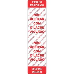 Etiqueta Adesiva Não Aceitar Lacre Violar 100X25Mm - 1
