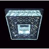 Lustre Plafon Quadrado 35cm Cristal Led Sobrepor 24w 3 Cores Bivolt - 5