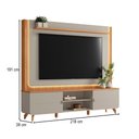 Ver imagem 4 de Estante para TV até 75 Polegadas Milano 2 Portas com LED Canela/Gris Fosco - Linea Brasil