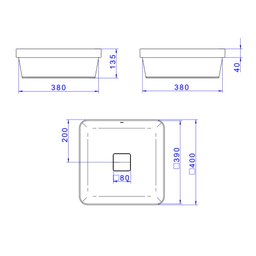 Cuba De Sobrepor Deca Slim 40X40 L.21040.49 Quadrada Sálvia - 5