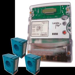 Kit Medidor de energia Trifásico Landis Gyr E650 + 3x Transformadores de Corrente - 400/5 + Medidor - 3