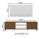 Ver imagem 2 de Rack Madesa Metz e Painel para Tv até 55 Polegadas - Rustic/branco