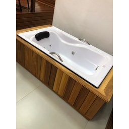 Banheira Retangular Maresias COMPLETA com hidro em acrílico  110V - 2