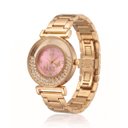 Ver imagem 1 de Relógio Feminino Luxo Paris com Strass Dourado/Rosa + Caixa