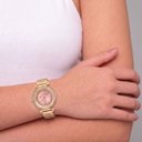 Ver imagem 2 de Relógio Feminino Luxo Paris com Strass Dourado/Rosa + Caixa