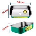 Ver imagem 2 de Cuba De Inox Green 56X34X14 Alto Brilho American Steel