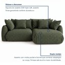 Ver imagem 7 de Sofá Cama Modular Orgânico Retrátil 3 Lugares com Almofadas 200cm Malibu