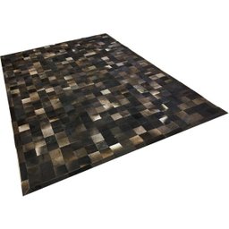Tapete de Couro Cinza Rato 2,00x3,00 com Borda Peça 10x10cm - 2