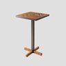 Mesa Bistrô Europa em Madeira Peroba e Estrutura Metálica - Elegância para Ambientes Modernos - 6