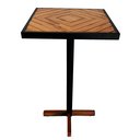 Ver imagem 2 de Mesa Bistrô Europa em Madeira de Demolição e Estrutura Metálica - Elegância para Ambientes Modernos