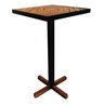 Mesa Bistrô Europa em Madeira Peroba e Estrutura Metálica - Elegância para Ambientes Modernos - 8