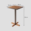 Ver imagem 4 de Mesa Bistrô Europa em Madeira de Demolição e Estrutura Metálica - Elegância para Ambientes Modernos