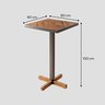 Mesa Bistrô Europa em Madeira Peroba e Estrutura Metálica - Elegância para Ambientes Modernos - 4