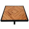 Mesa Bistrô Europa em Madeira Peroba e Estrutura Metálica - Elegância para Ambientes Modernos - 9