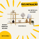 Ver imagem 2 de Prateleira Suspensa Minimalista Freijó