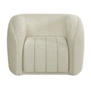 Ver imagem 7 de Kit Sofá 3 Lugares Sala Estar 252 com Poltrona Lazio Pés Madeira M03 Bouclê Bege Claro - Lyam Decor