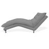 Chaise Divã Espreguiçadeira Estofada Salão de Beleza Diva Suede Cinza - LM DECOR - 3