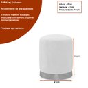 Ver imagem 4 de Puff Redondo 41cm Kira Linho Bege - Sallar Home