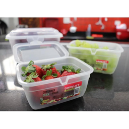 Pote Transparente com Tampa Click 400ml Uninjet - 4