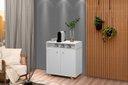 Ver imagem 1 de Buffet / Balcão / Bancada / Aparador St Modelo Retrô com Pés em Madeira 2 Portas com Detalhe a Lazer