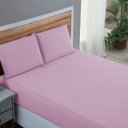Ver imagem 2 de Kit Roupa de Cama Solteiro Percal 200 Fios 100% Algodão com Elástico e Fronha 3 Peças:rosa Bebe