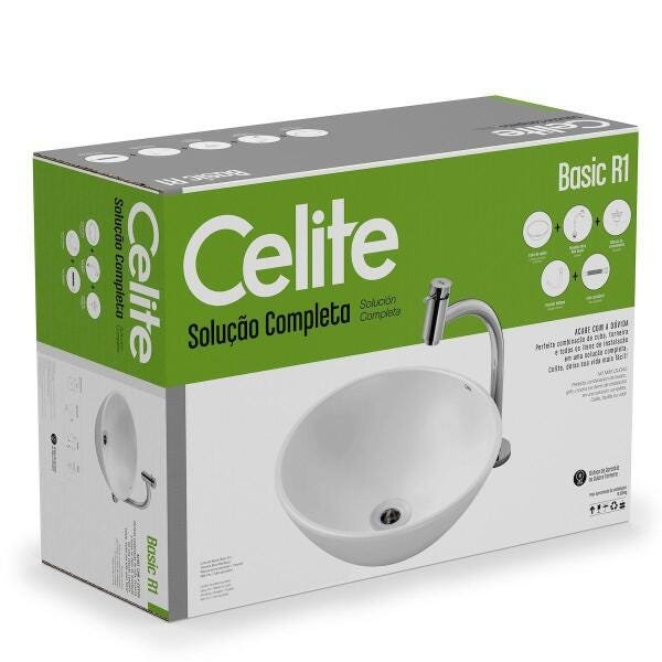 Cuba Celite R1 Branco Com Torneira Bica Alta E Complementos - 8