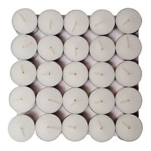 Caixa com 50 Velas Tipo Rechaud com Base de Alumínio
