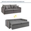 Ver imagem 3 de Sofá Cama Retrátil e Reclinável 2 Lugares Pés Madeira Maciça 200cm Windson Yescasa