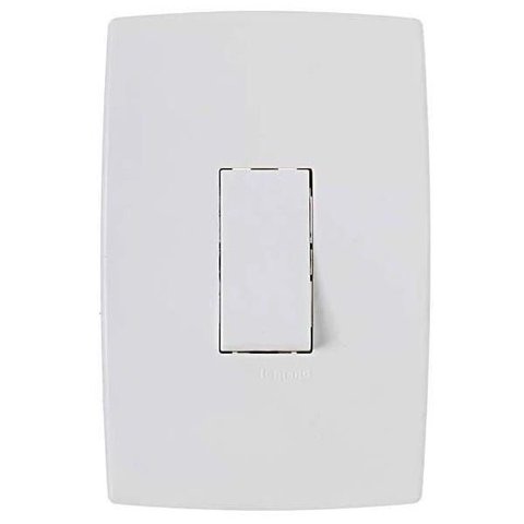 Conjunto 4x2 Interruptor Simples Vertical Branco 10a 250v