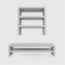 Ver imagem 3 de Kit Suporte de Monitor Duplo + Escaninho Organizador Branco