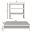 Ver imagem 4 de Kit Suporte de Monitor Duplo + Escaninho Organizador Branco