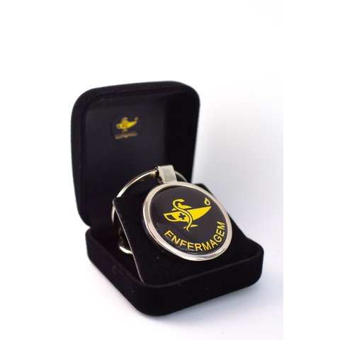 Chaveiro Profissão Enfermagem - Dourado