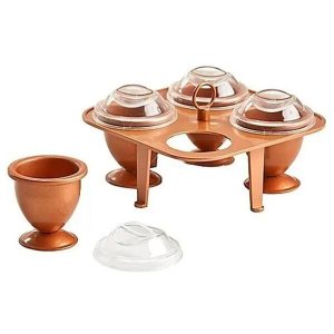 Forma de Ovos Copper Eggs Xl 4 Copos Metal Make Cozinha