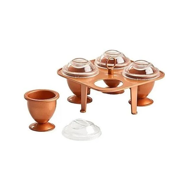 Forma de Ovos Copper Eggs Xl 4 Copos Metal Make Cozinha