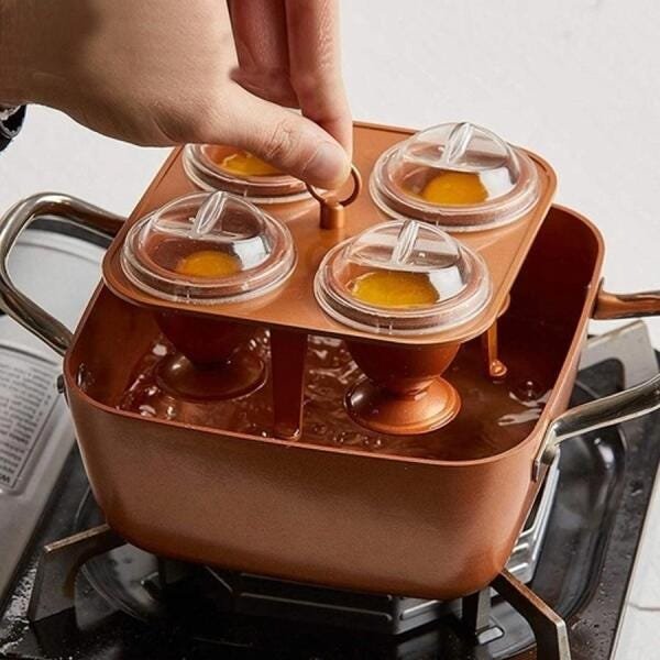 Forma de Ovos Copper Eggs Xl 4 Copos Metal Make Cozinha - 4