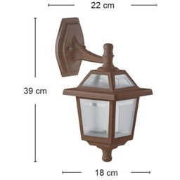 Kit 6 Luminárias de Parede Vintage Retrô Marrom Arandelas de Alumínio Varanda Quarto - 5