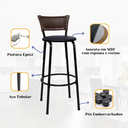 Ver imagem 5 de Kit 2 Banquetas para Cozinha Banco Alto Junco Argila Balcão Ilha Bancada Bares Piscina Área Gourmet