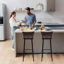 Ver imagem 6 de Kit 2 Banquetas para Cozinha Banco Alto Junco Argila Balcão Ilha Bancada Bares Piscina Área Gourmet