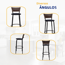 Ver imagem 4 de Kit 2 Banquetas para Cozinha Banco Alto Junco Argila Balcão Ilha Bancada Bares Piscina Área Gourmet